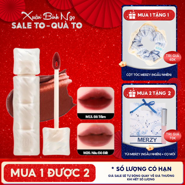  [NEW] Son Phao Kem Lì Mềm Mịn Như Bơ, Lâu Trôi Merzy Puffer Mellow Tint 3.7g 