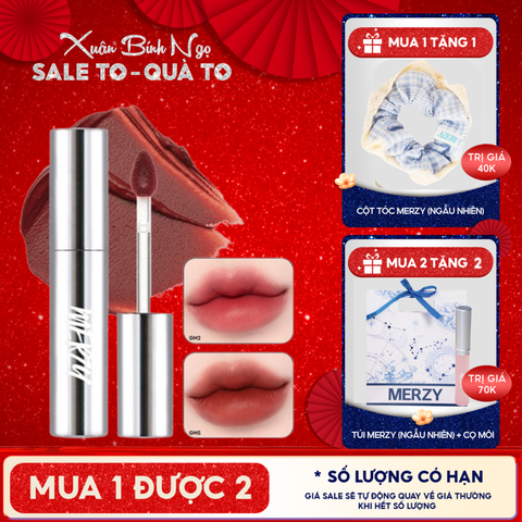 [Merzy Glam Vỏ Bạc] Son Kem Lì Mềm Mịn, Lâu Trôi Merzy The Glam Mellow Tint 4g