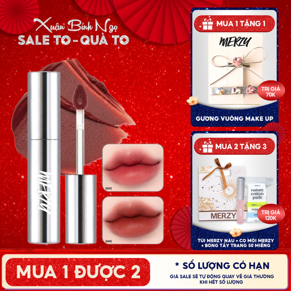  [Merzy Glam Vỏ Bạc] Son Kem Lì Mềm Mịn, Lâu Trôi Merzy The Glam Mellow Tint 4g 