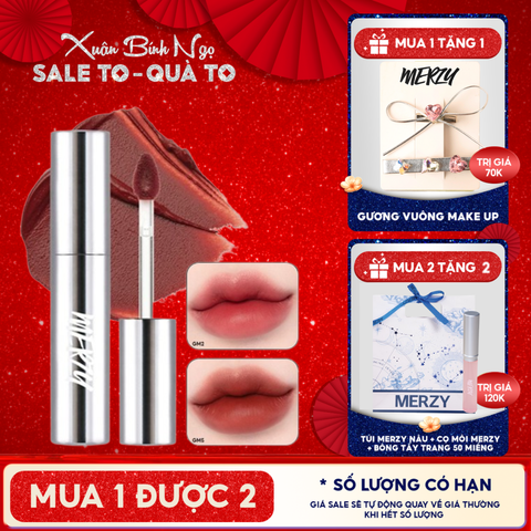 [Merzy Glam Vỏ Bạc] Son Kem Lì Mềm Mịn, Lâu Trôi Merzy The Glam Mellow Tint 4g