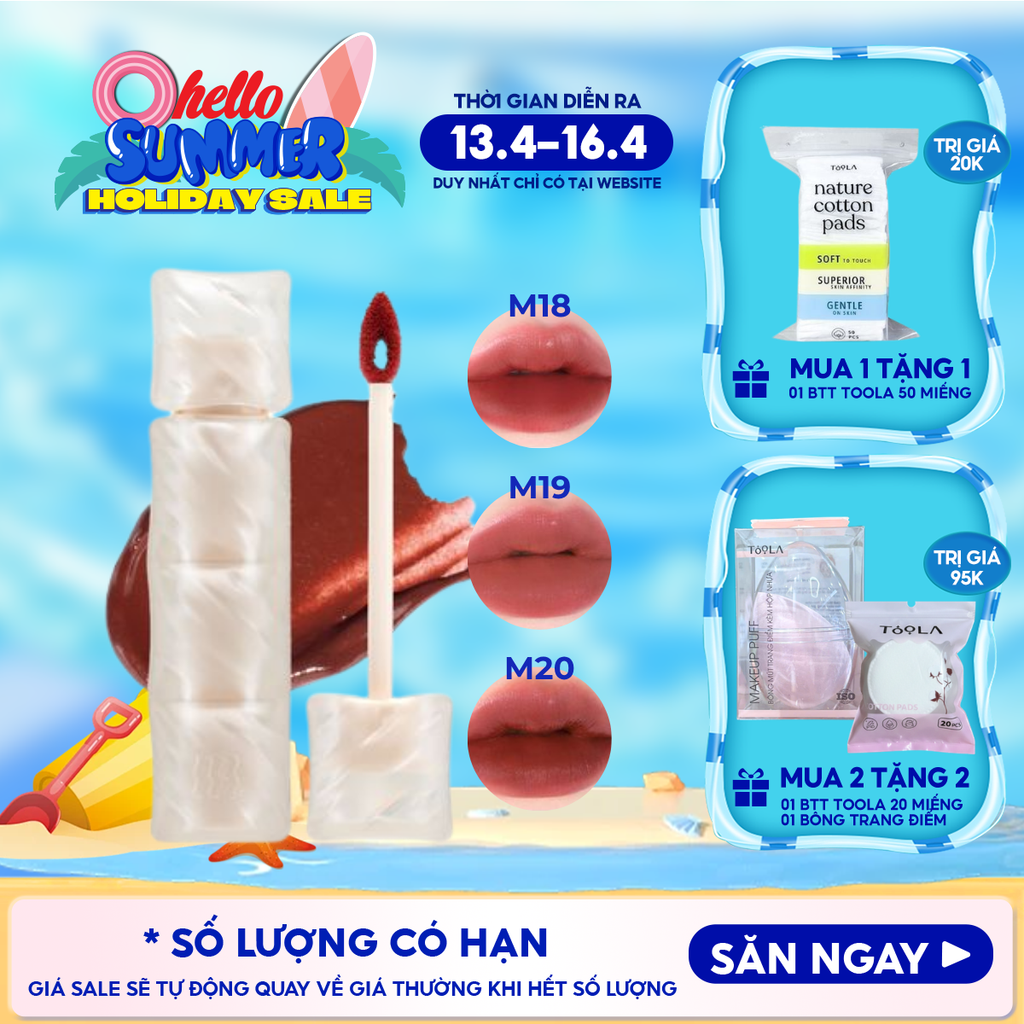[NEW] Son Phao Kem Lì Mềm Mịn Như Bơ, Lâu Trôi Merzy Puffer Mellow Tint 3.7g