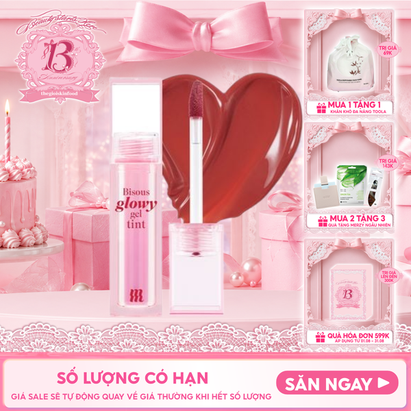  Son Bóng Pha Lê Merzy Căng Mọng, Bền Màu Bisous Glowy Gel Tint 