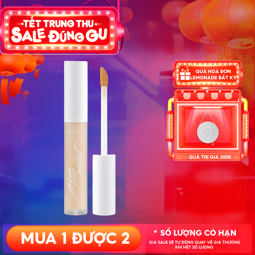 Kem Che Khuyết Điểm Lemonade Kiềm Dầu Matte Addict Concealer