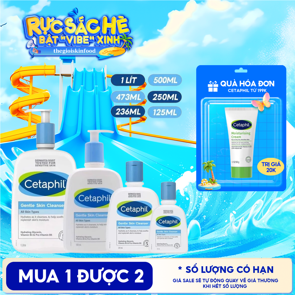 Sữa Rửa Mặt Cetaphil Lành Tính, Dịu Nhẹ Không Xà Phòng Gentle Skin Cleanser