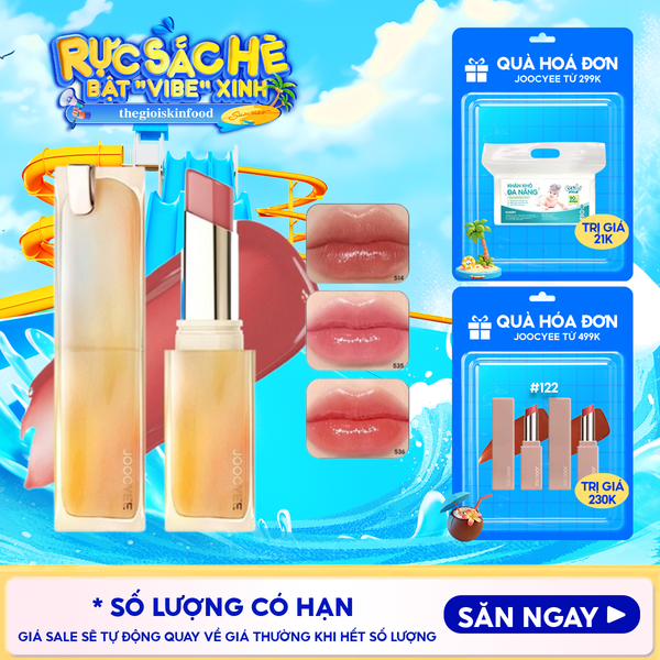  Son Bóng Joocyee Dạng Thỏi Dưỡng Ẩm Lâu Trôi Glazed Rouge 3.5g 