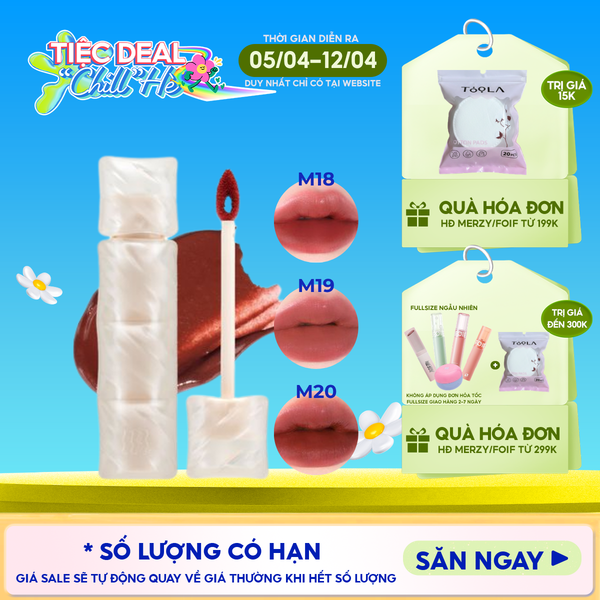  [NEW] Son Phao Kem Lì Mềm Mịn Như Bơ, Lâu Trôi Merzy Puffer Mellow Tint 3.7g 