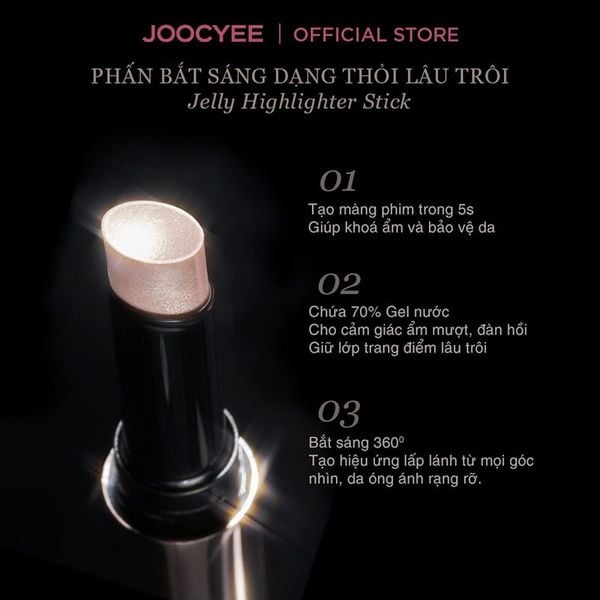  Thỏi Bắt Sáng Joocyee Nhũ Sáng Lấp Lánh, Lâu Trôi Jelly Highlighter Stick 2g 
