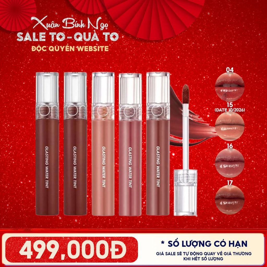 [ĐỘC QUYỀN - COMBO SIÊU HỜI] 5 Son Tint Nước Romand Siêu Lì, Lâu Trôi Glasting Water Tint 4g