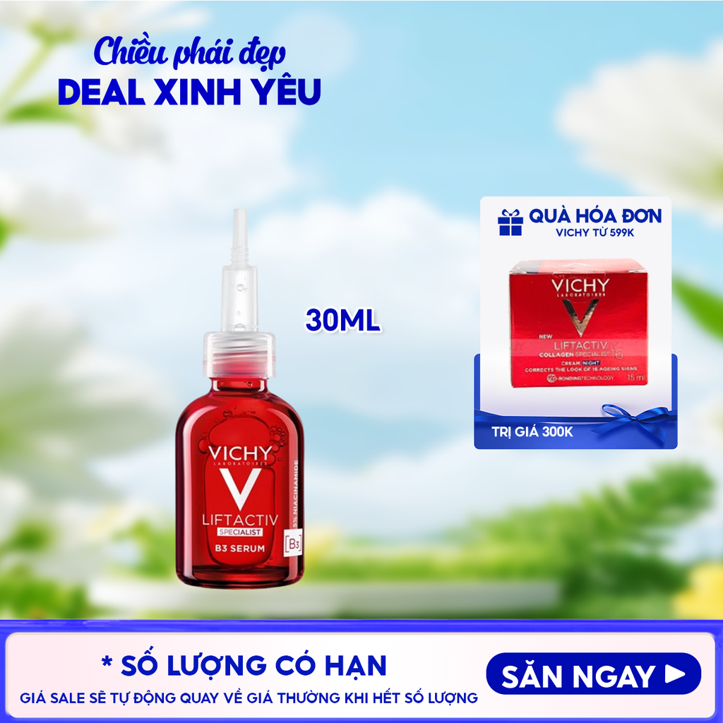 Tinh Chất Giúp Cải Thiện & Ngăn Ngừa Thâm Nám Đốm Nâu Toàn Diện Vichy Liftactiv B3 Dark Spots Serum 30ml