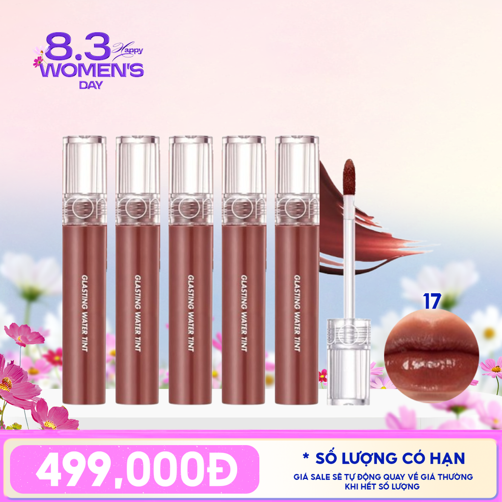 [PACK TIẾT KIỆM 35%] 5 Son Tint Nước Romand Siêu Lì, Lâu Trôi Glasting Water Tint 4g