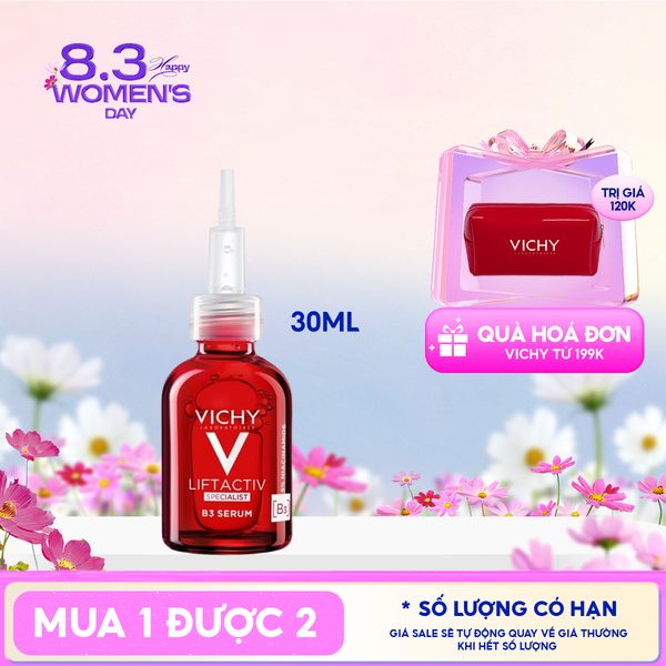 Tinh Chất Giúp Cải Thiện & Ngăn Ngừa Thâm Nám Đốm Nâu Toàn Diện Vichy Liftactiv B3 Dark Spots Serum 30ml 