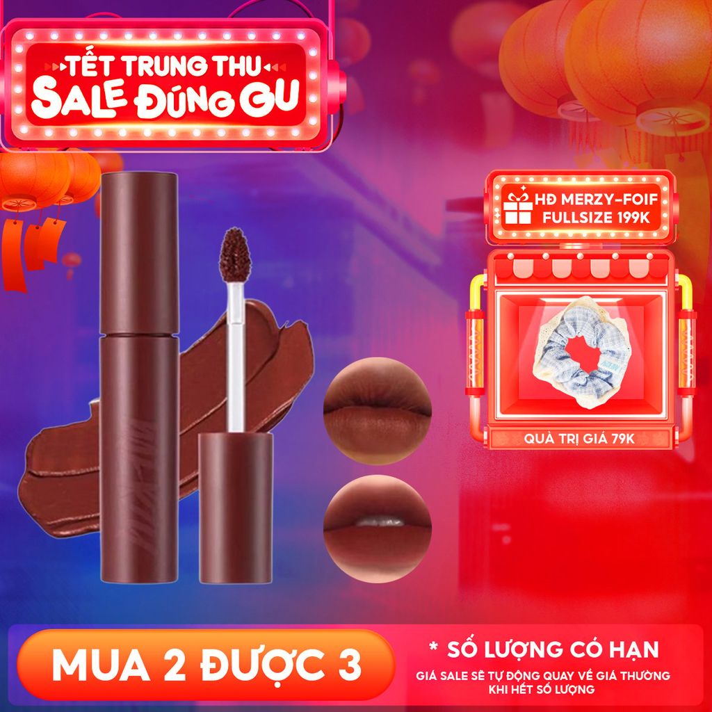 [Màu 1-6] Son Kem Lì Merzy Siêu Mịn Môi Bite The Beat Mellow Tint 4g