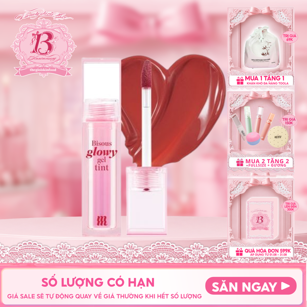  Son Bóng Pha Lê Merzy Căng Mọng, Bền Màu Bisous Glowy Gel Tint 