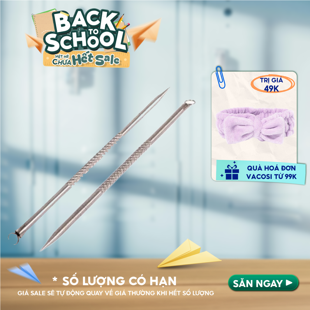 Cây Nặn Mụn 2 Đầu Vacosi Acne Tool - NM01