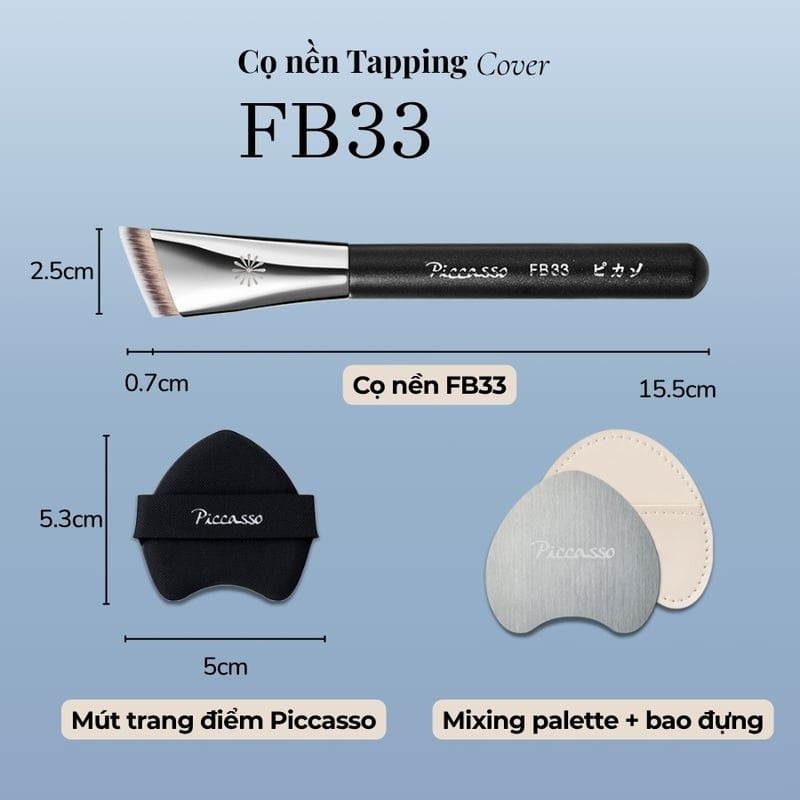 Set Cọ Nền Piccasso #FB33 Tapping Cover Foundation Brush Set