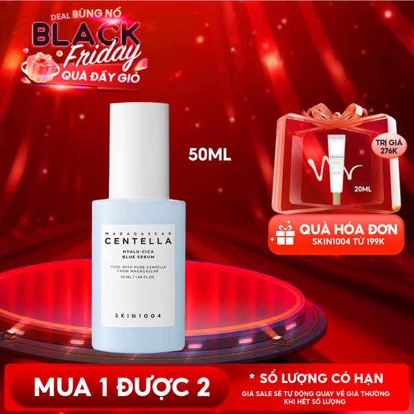  Serum Skin1004 Dưỡng Ẩm, Hỗ Trợ Làm Sáng Da Madagasca Centella Hyalu-Cica Blue Serum 50ml 