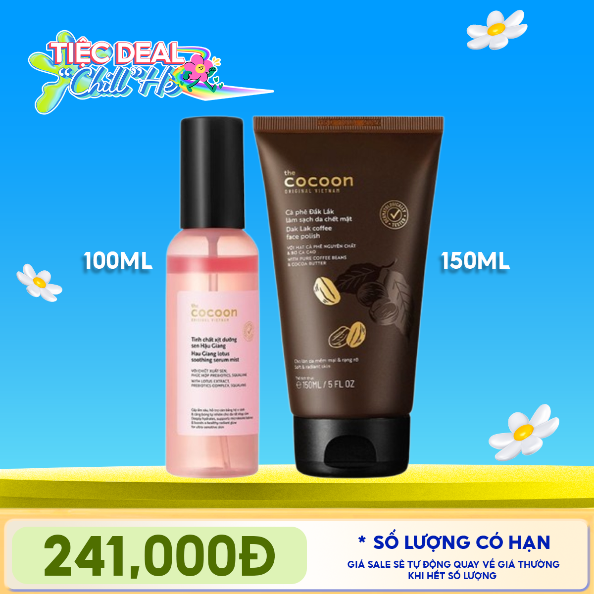 Tinh chất xịt dưỡng Cocoon Hậu Giang Lotus Soothing Serum Mist - mỹ phẩm thuần chay Việt Nam