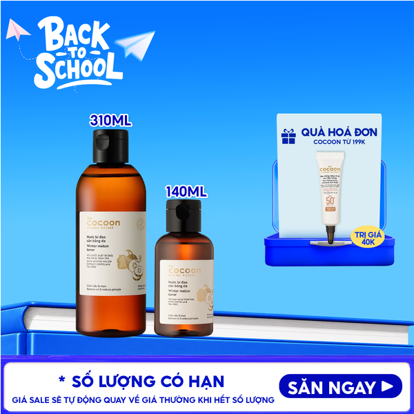  Nước Hoa Hồng Cocoon Cân Bằng Da Chiết Xuất Bí Đao Winter Melon Toner 