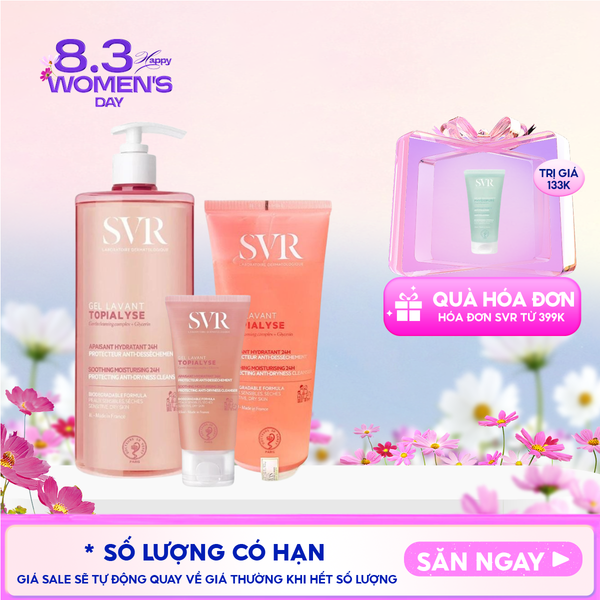 Sữa Rửa Mặt SVR Dạng Gel Không Chứa Xà Phòng Dành Cho Da Khô Topialyse Gel Lavant 
