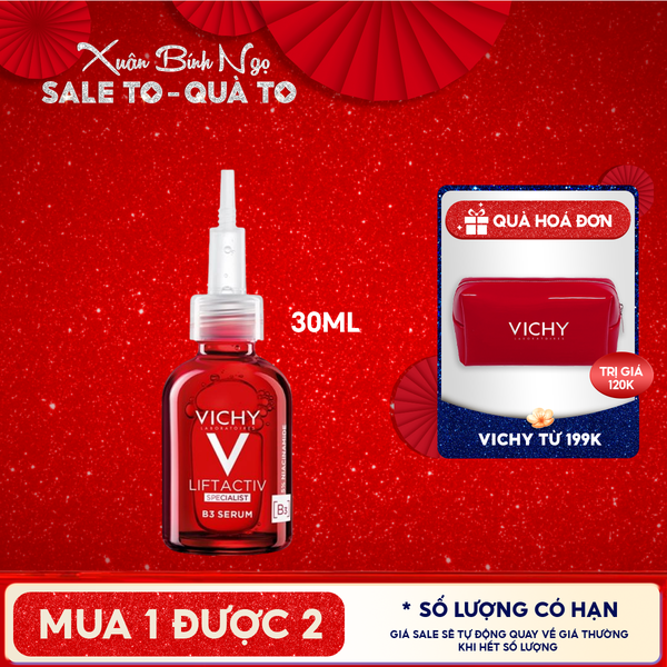  Tinh Chất Giúp Cải Thiện & Ngăn Ngừa Thâm Nám Đốm Nâu Toàn Diện Vichy Liftactiv B3 Dark Spots Serum 30ml 