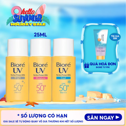 Sữa Chống Nắng Bioré Bảo Vệ Da Hoàn Hảo UV Perfect Protect Milk SPF50+/PA+++ 25ml