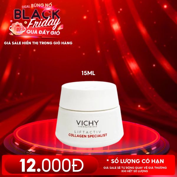  Kem Dưỡng Vichy Hỗ Trợ Sáng Da, Mờ Thâm Nám Ban Đêm Liftactiv Collagen Specialist Night 15ml 