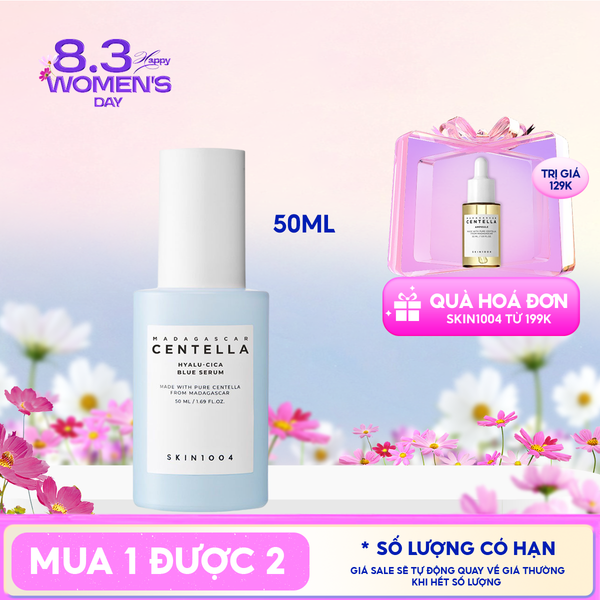  Serum Skin1004 Dưỡng Ẩm, Hỗ Trợ Làm Sáng Da Madagasca Centella Hyalu-Cica Blue Serum 50ml 
