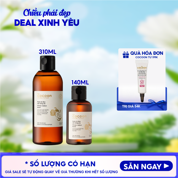  Nước Hoa Hồng Cocoon Cân Bằng Da Chiết Xuất Bí Đao Winter Melon Toner 