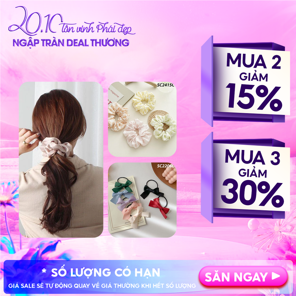 [NHẬP KHẨU] Dây Buộc Tóc TOOLA Xinh Xắn, Thời Trang, Họa Tiết Dễ Thương, Phong Cách Hàn Quốc Hair Bands Scrunchies