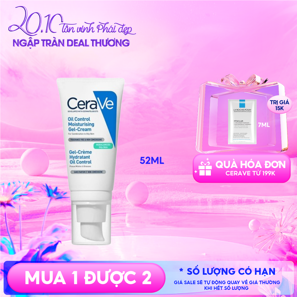 Gel Dưỡng Ẩm Kiềm Dầu Cerave Oil Control Moisturizing Gel-Cream 52ml
