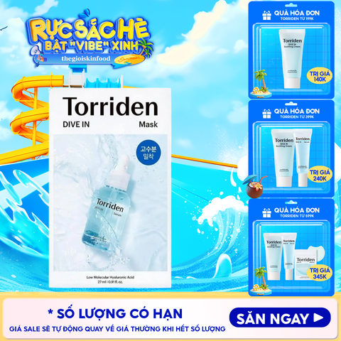 Mặt Nạ Torriden Dưỡng Ẩm, Làm Dịu Da Dive-In Low Molecular Hyaluronic Acid Mask Pack 27ml