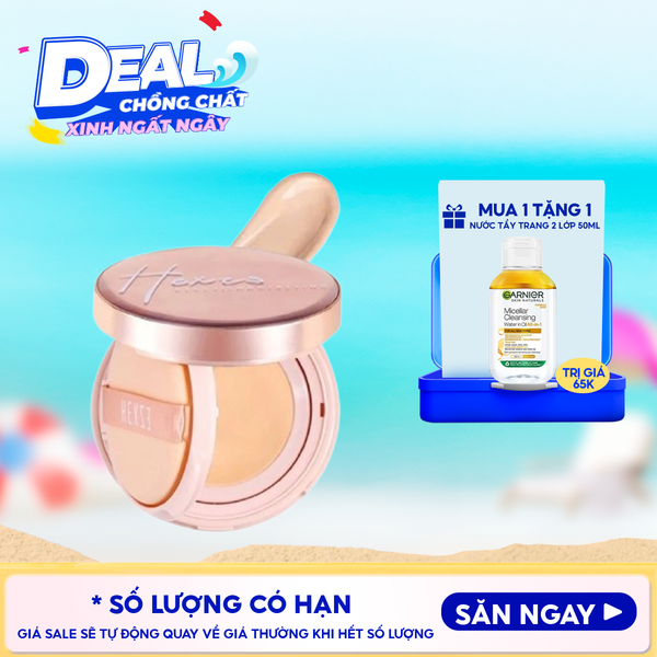  [Set 2 Lõi] Phấn Nước Hexze Lâu Trôi, Mỏng Nhẹ Brightening Longlasting Cushion Foundation 15gx2 