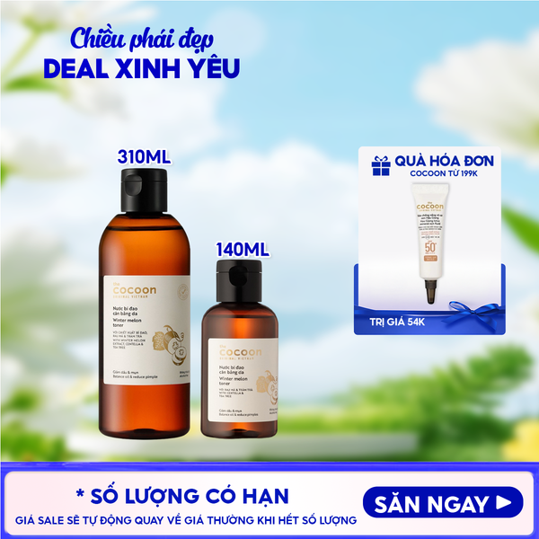  Nước Hoa Hồng Cocoon Cân Bằng Da Chiết Xuất Bí Đao Winter Melon Toner 