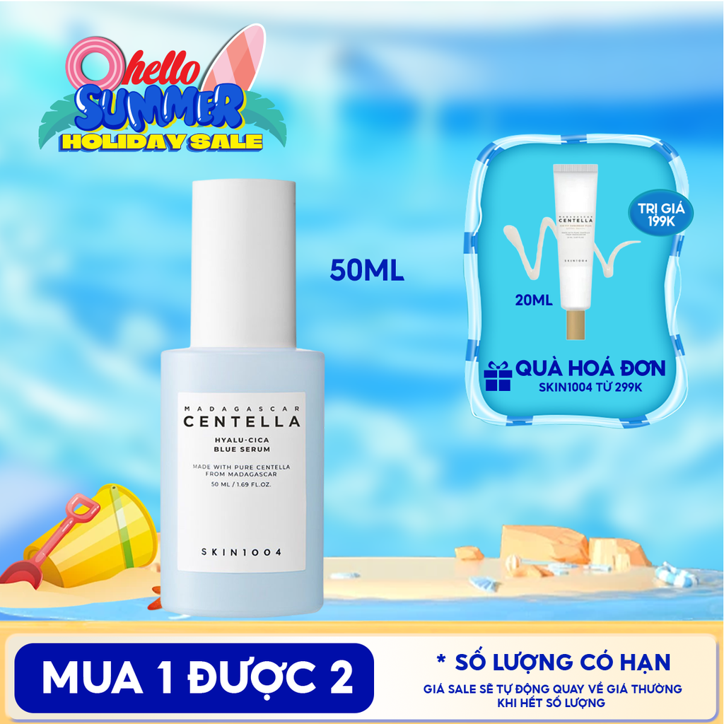 Serum Skin1004 Dưỡng Ẩm, Hỗ Trợ Làm Sáng Da Madagasca Centella Hyalu-Cica Blue Serum 50ml