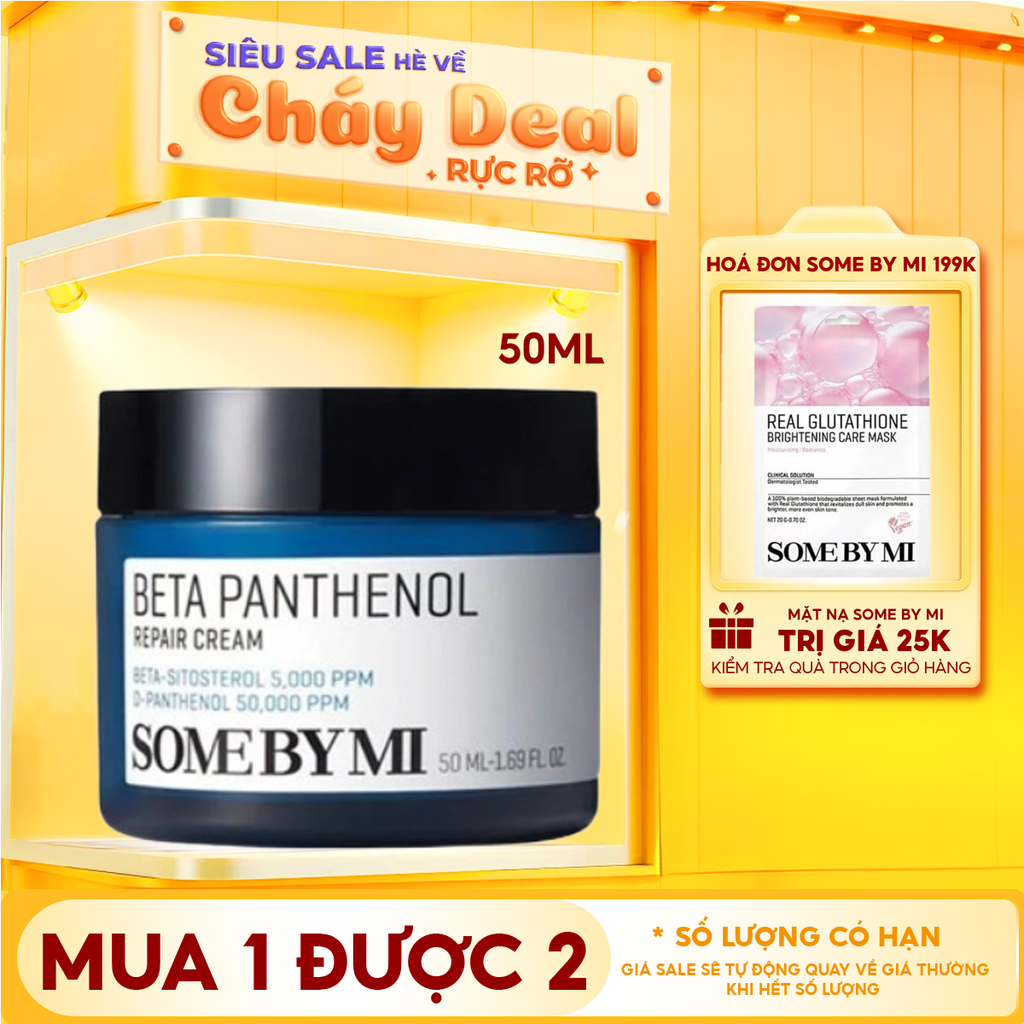 Kem Dưỡng Some By Mi Cấp Ẩm, Hỗ Trợ Phục Hồi Da Beta Panthenol Repair Cream 50ml