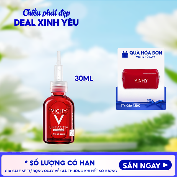 Tinh Chất Giúp Cải Thiện & Ngăn Ngừa Thâm Nám Đốm Nâu Toàn Diện Vichy Liftactiv B3 Dark Spots Serum 30ml 