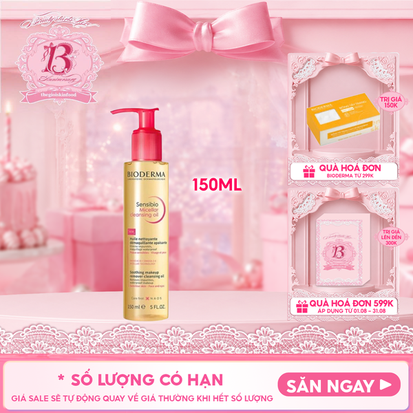  Dầu Tẩy Trang Bioderma Làm Sạch Sâu Sensibio Micellar Cleansing Oil 150ml 