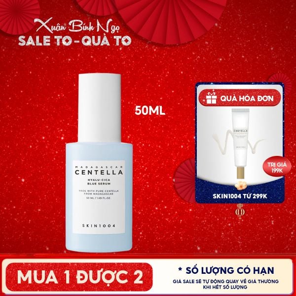  Serum Skin1004 Dưỡng Ẩm, Hỗ Trợ Làm Sáng Da Madagasca Centella Hyalu-Cica Blue Serum 50ml 