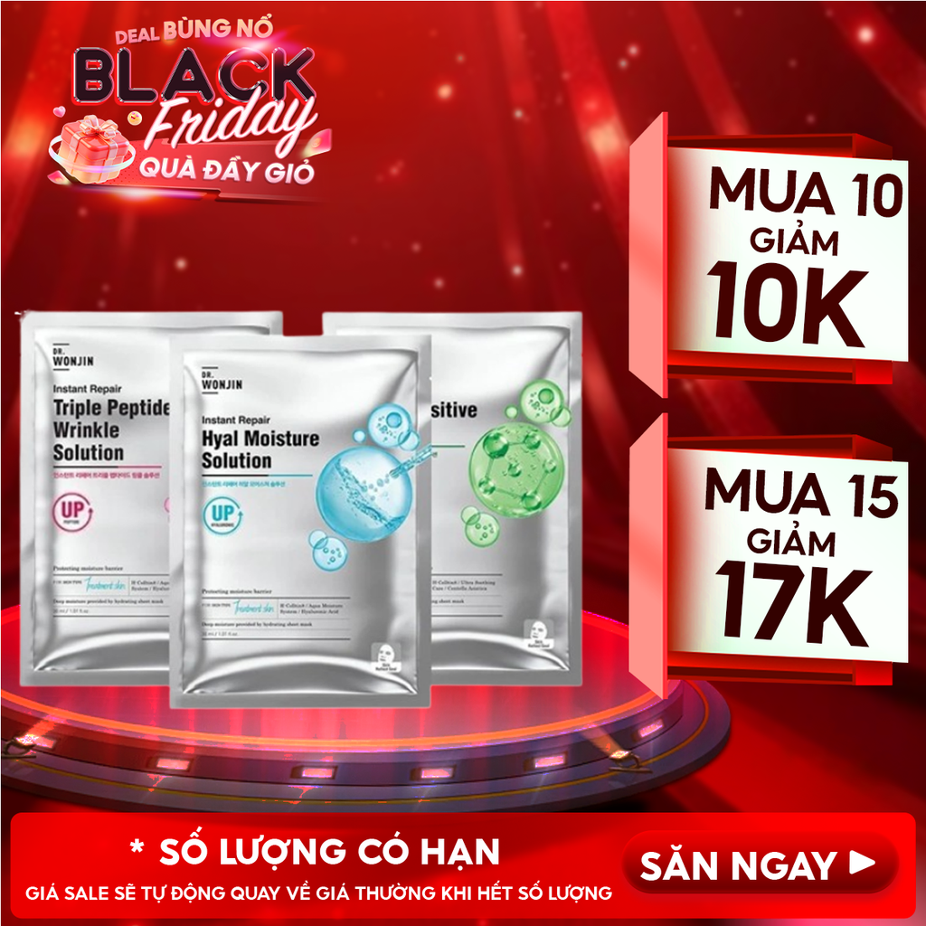 Mặt Nạ Cấp Ẩm, Tăng Sinh Collagen, Hỗ Trợ Phục Hồi Da Dr.Wonjin Instant Repair Solution 30ml