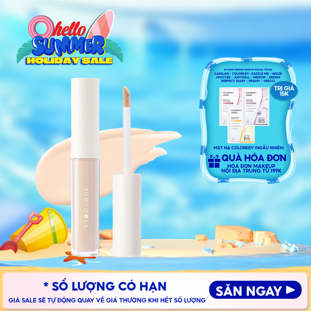 Kem Che Khuyết Điểm Judydoll Traceless Cloud-Touch Concealer 3.2g
