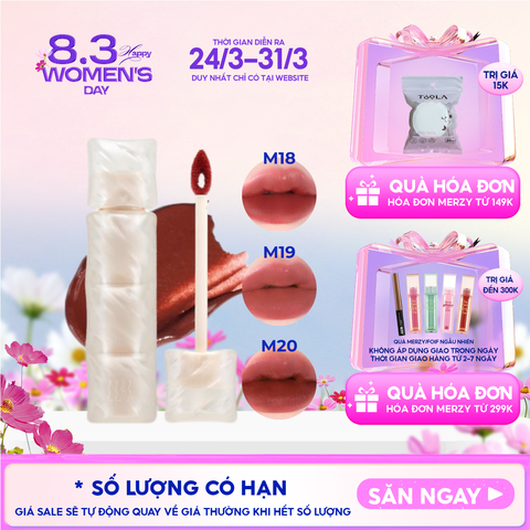 [NEW] Son Phao Kem Lì Mềm Mịn Như Bơ, Lâu Trôi Merzy Puffer Mellow Tint 3.7g