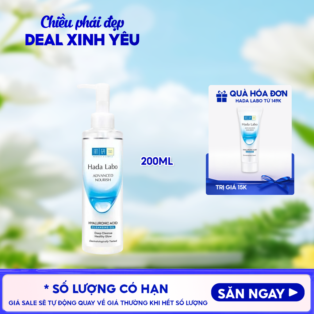 Dầu Tẩy Trang Hada Labo Dưỡng Ẩm Advanced Nourish Hyaluronic Acid Cleansing Oil 200ml