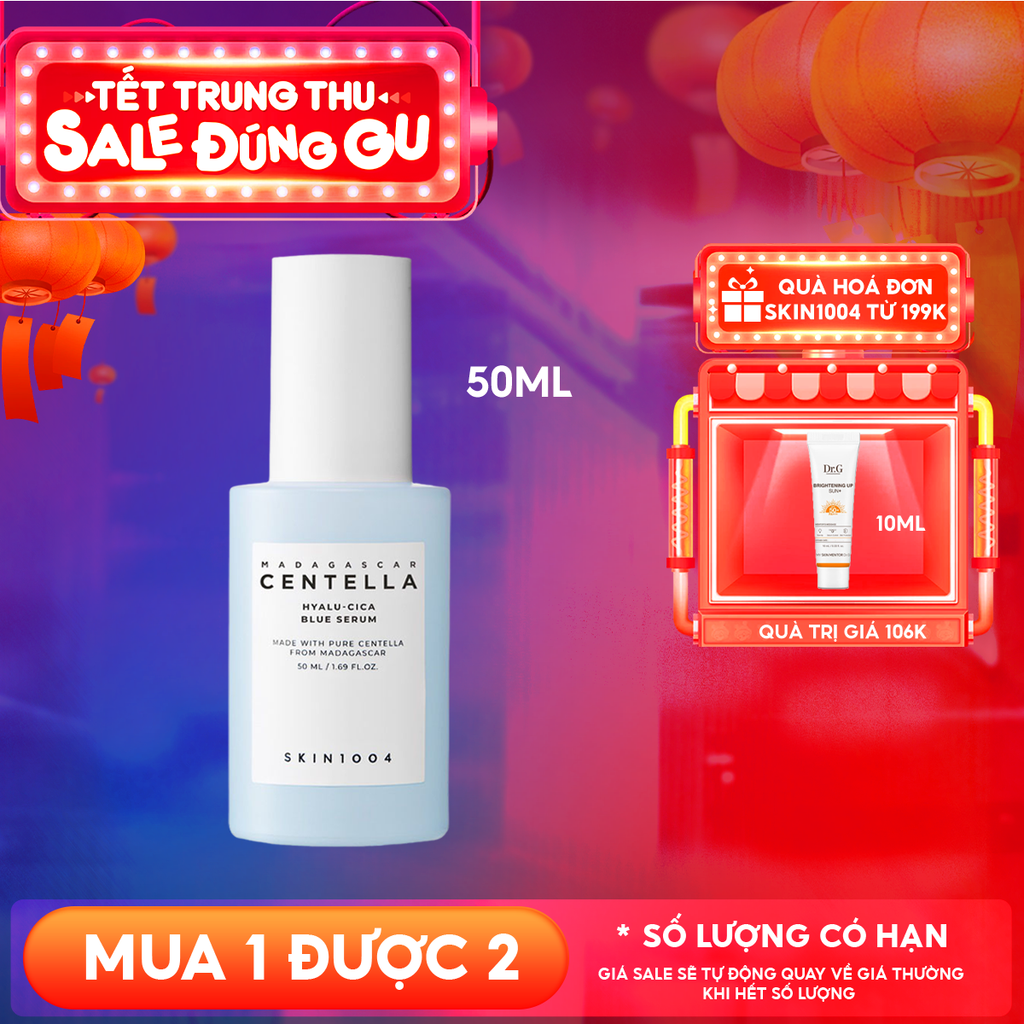 Serum Skin1004 Dưỡng Ẩm, Hỗ Trợ Làm Sáng Da Madagasca Centella Hyalu-Cica Blue Serum 50ml