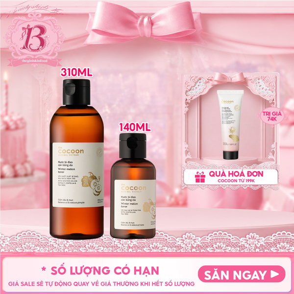  Nước Hoa Hồng Cocoon Cân Bằng Da Chiết Xuất Bí Đao Winter Melon Toner 