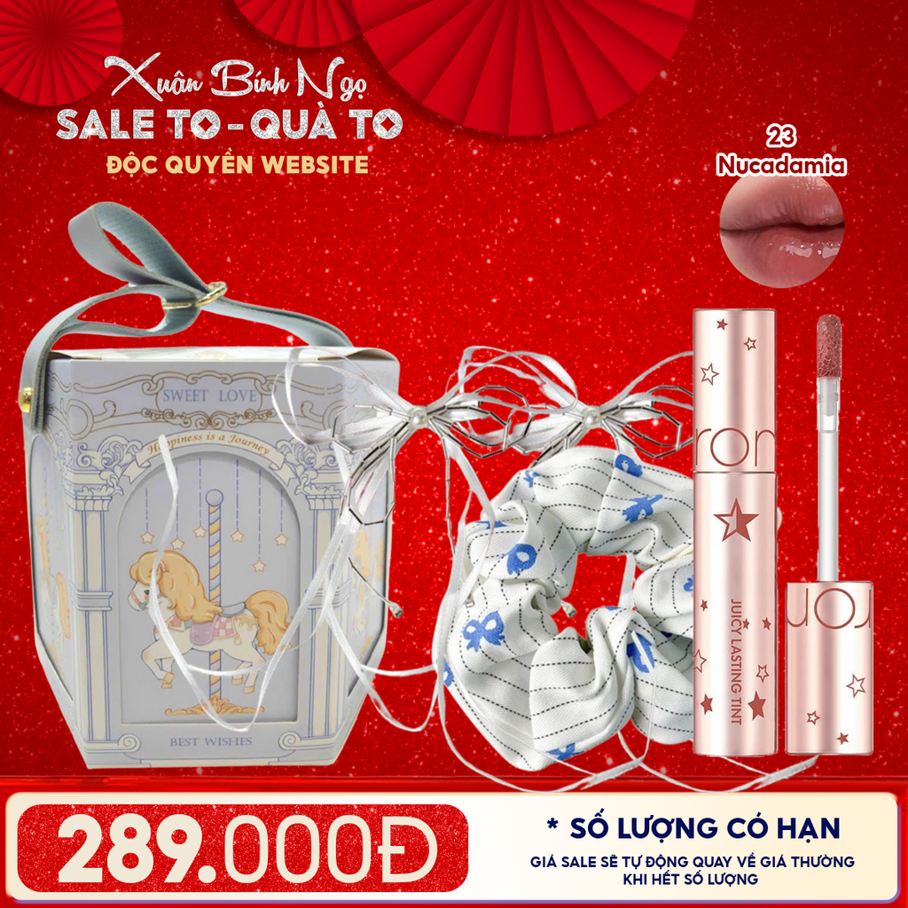 Túi Quà Tặng: Son Romand + Kẹp Tóc Ngẫu Nhiên + Cột Tóc Ngẫu Nhiên + Túi Quà Tặng