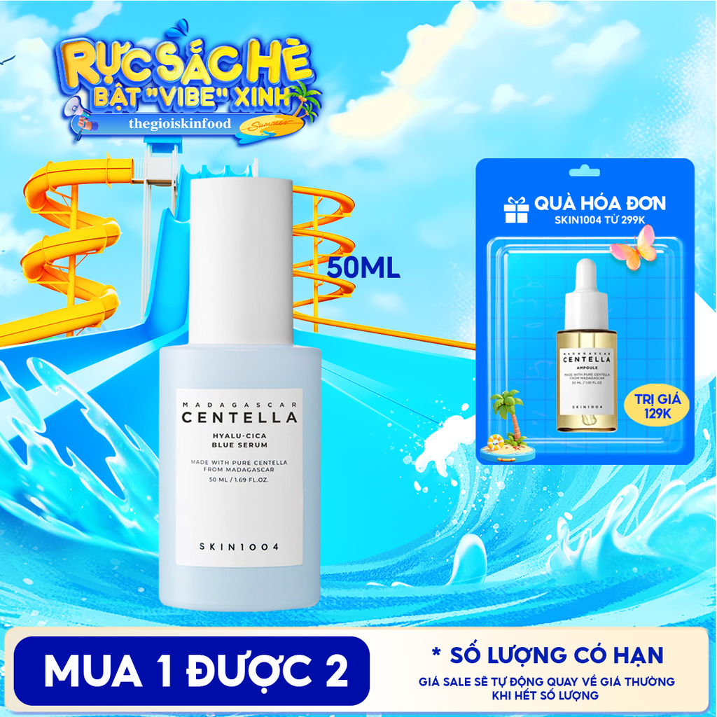 Serum Skin1004 Dưỡng Ẩm, Hỗ Trợ Làm Sáng Da Madagasca Centella Hyalu-Cica Blue Serum 50ml