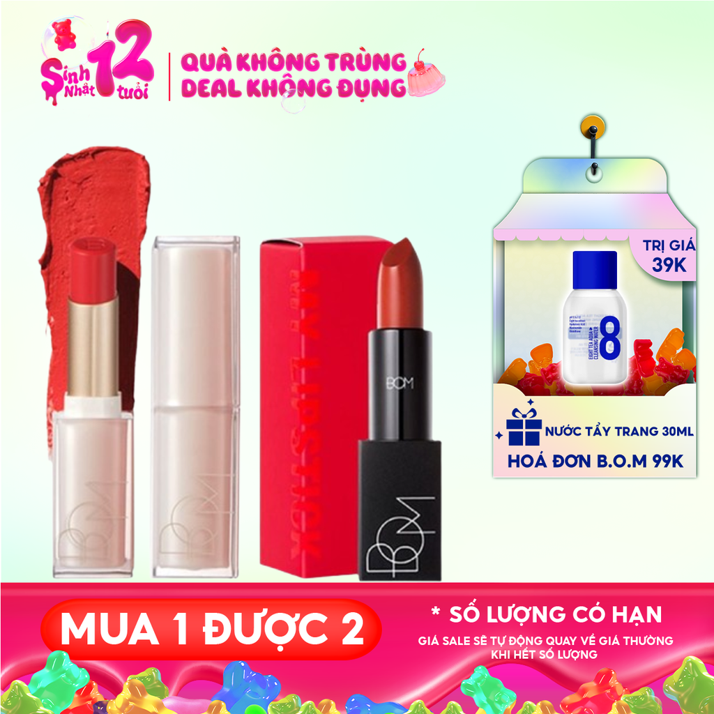 [PHIÊN BẢN ĐẶC BIỆT] Son Thỏi Lì, Lên Màu Chuẩn B.O.M My Lipstick