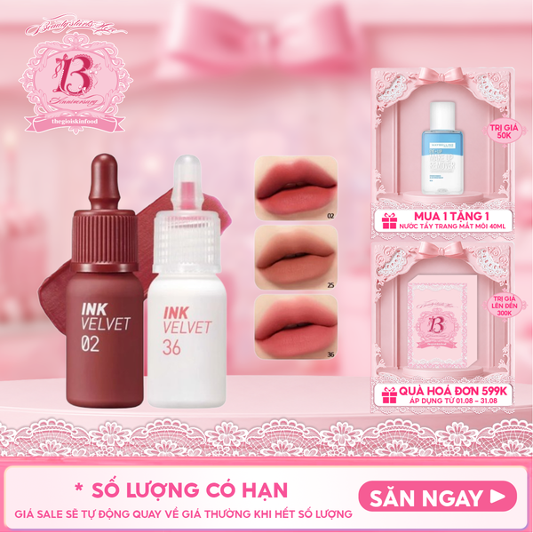  Son Kem Lì Peripera Mịn Môi, Lâu Trôi Ink Velvet 4g 
