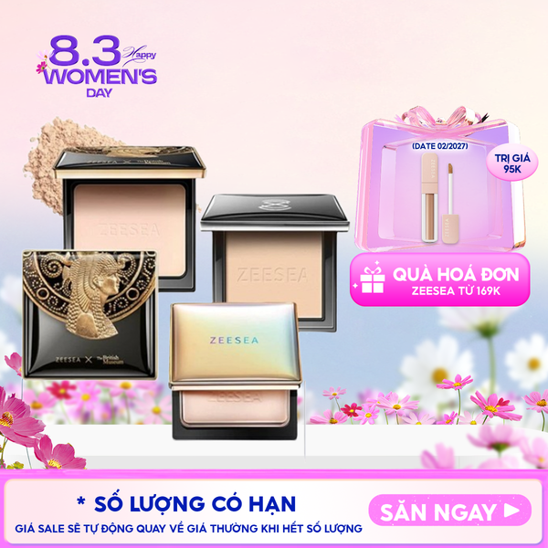  Phấn Nền Dạng Nén Zeesea Kiềm Dầu, Chống Nước Refreshing Silky Powder 8g 