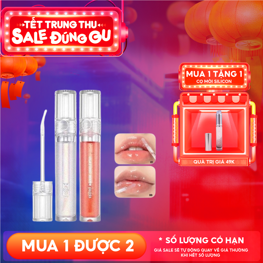 Son Tint Bóng Romand Hàn Quốc Lâu Trôi, Căng Mọng Đôi Môi Glasting Water Gloss 4.3g